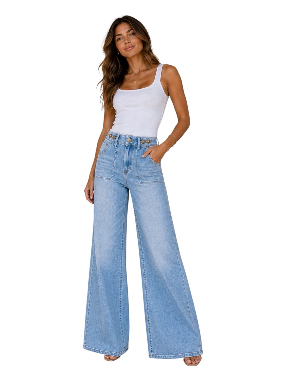 Anthropologie Pilcro The Kit Wide Leg Utility Trouser Jeans Size 28